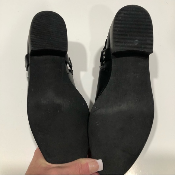 BP Black Leather Moto Ankle Boots - Picture 12 of 13